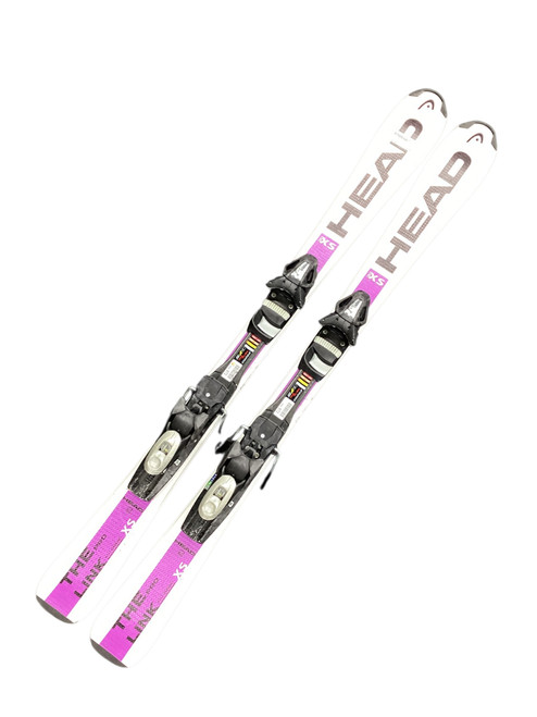Vist Large View of Product Image Which is Used Head THE PRO LINK Girls Downhill Ski/Binding White 130 cm