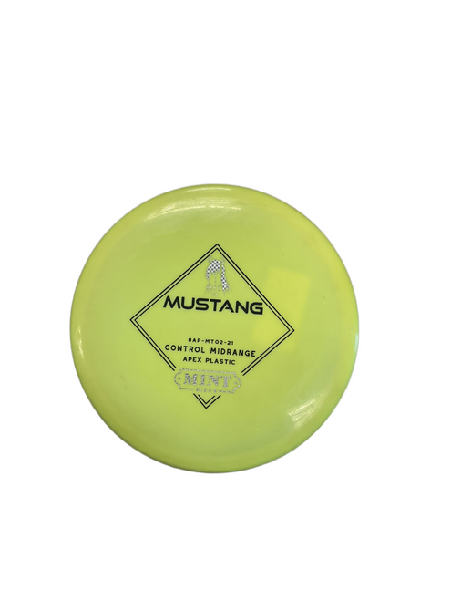 Vist Large View of Product Image Which is Used Mint MUSTANG MIDRANGE APEX PLASTIC Disc Golf Mid Range Yellow