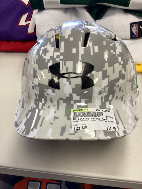 Vist Large View of Product Image Which is Used Under Armour BATTING HELMET Batting Helmet No Mask Grey S/M