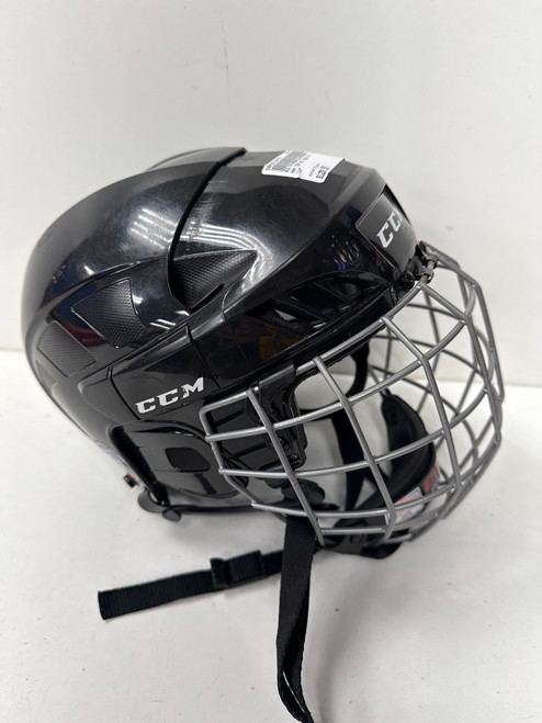 Vist Large View of Product Image Which is Used CCM XT Helmet Cage Combo Black SM