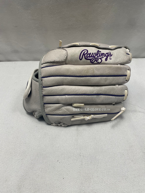 Vist Large View of Product Image Which is Used Rawlings SURE CATCH BB/SB Glove LH Throw Grey 12"