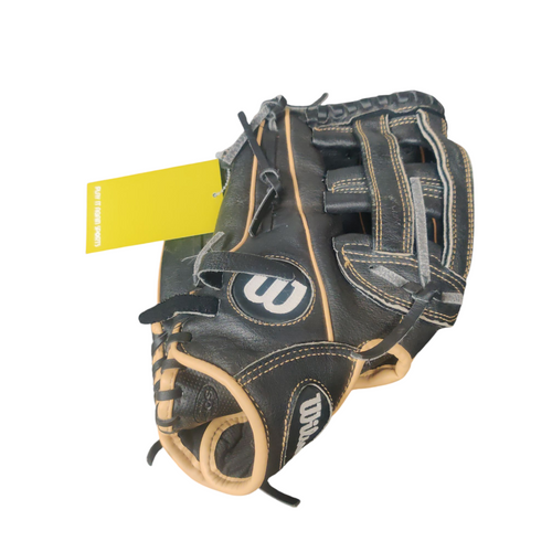 Vist Large View of Product Image Which is Used Wilson A04LB1912 Baseball Glove Left Hand  Throw Black 12"