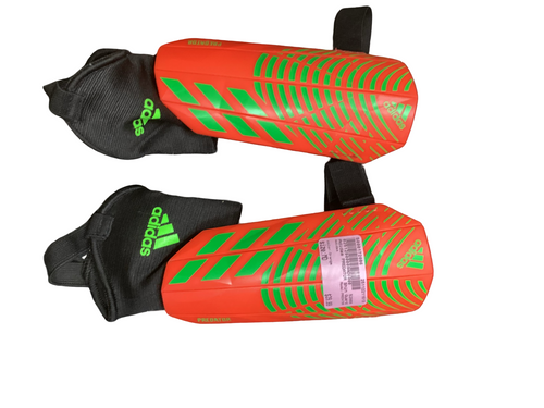 Vist Large View of Product Image Which is Used Adidas PREDATOR Soccer Shin Guards Junior Orange MD