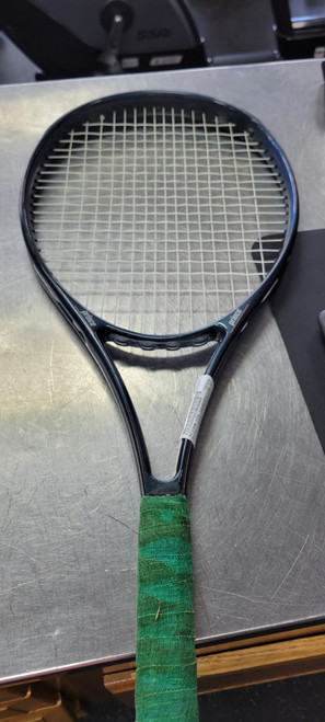 Vist Large View of Product Image Which is Used Prince CTS THUNDERSTICK 110 Adult Tennis Racquet Black 4 1/2"