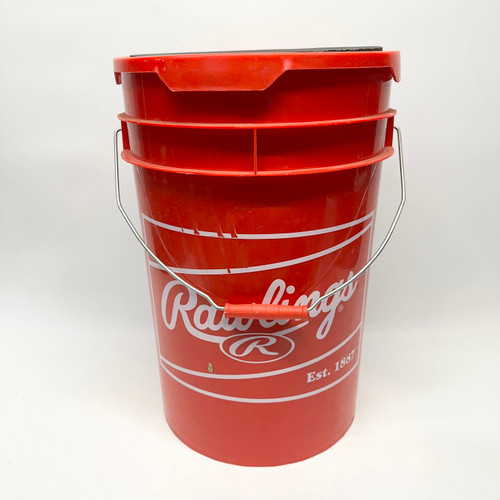 Vist Large View of Product Image Which is Used Rawlings NCAA FP12BB Bucket of 24CT 12in Softballs