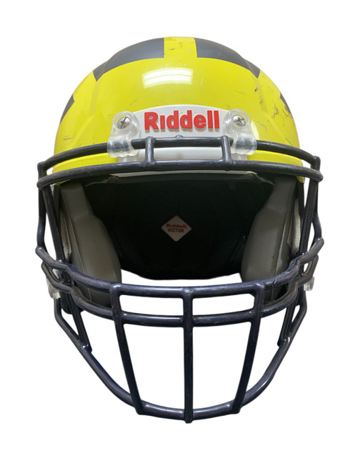 Vist Large View of Product Image Which is Used Riddell VICTOR S/M FB Helmet Navy Blue S/M