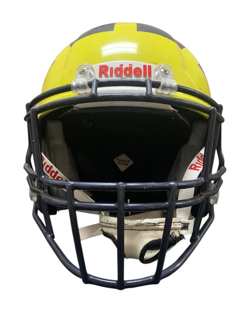 Vist Large View of Product Image Which is Used Riddell VICTOR S/M FB Helmet Navy Blue S/M