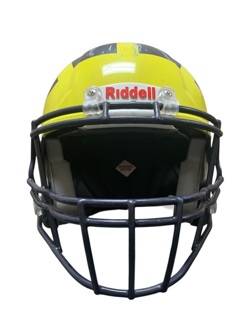 Vist Large View of Product Image Which is Used Riddell VICTOR S/M FB Helmet Navy Blue S/M