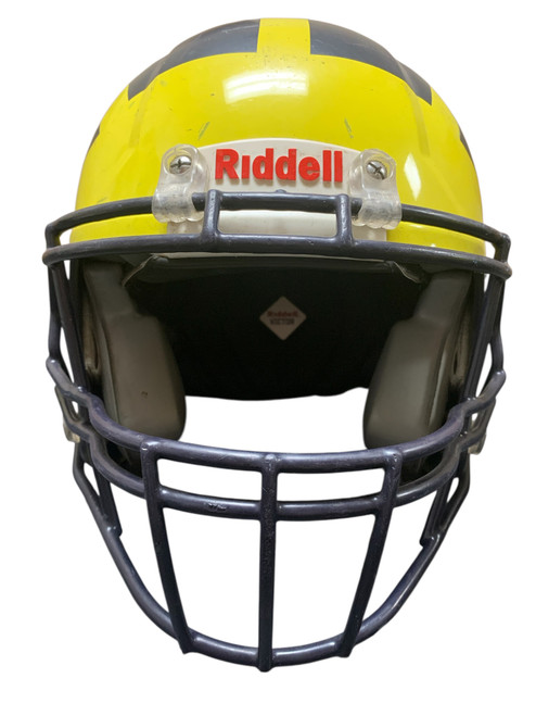 Vist Large View of Product Image Which is Used Riddell VICTOR SMALL FB Helmet Navy Blue SM