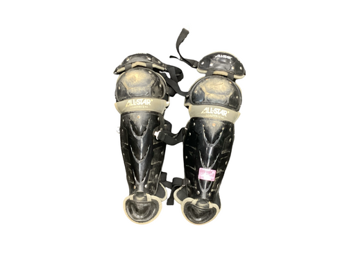 Vist Large View of Product Image Which is Used All-Star LGADV912 Catchers Leg Guards Black Youth