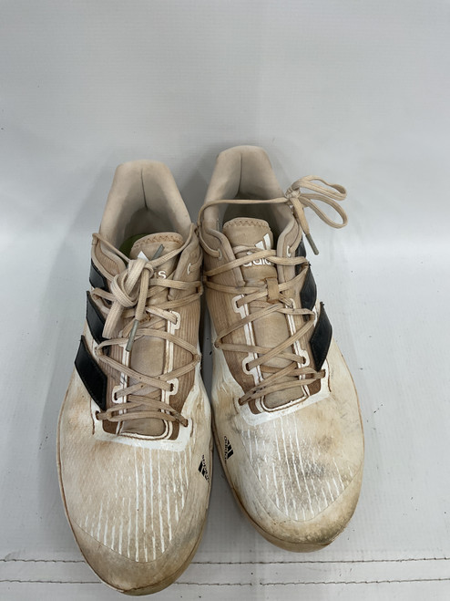 Vist Large View of Product Image Which is Used Adidas ADIZERO BB/SB Cleats White Senior 11