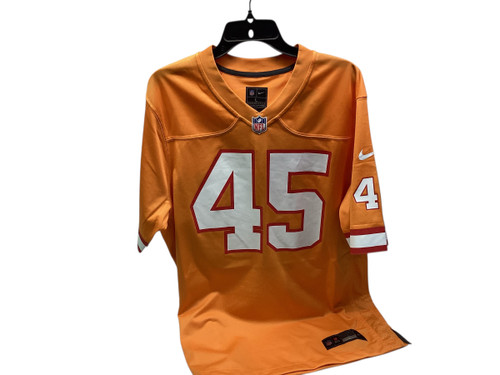 Vist Large View of Product Image Which is Used Nike 45 WHITE TAMPA BAY FB Top Adult Orange LG