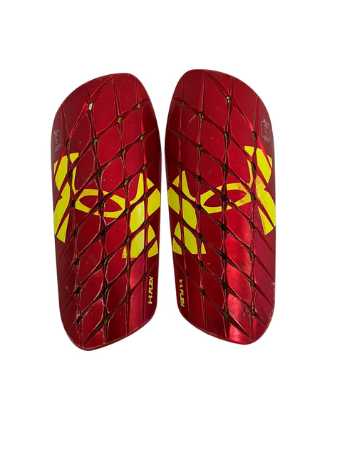 Vist Large View of Product Image Which is Used Under Armour Adult MD Soccer Shin Guards 