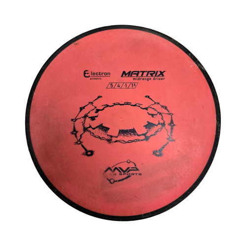 Vist Large View of Product Image Which is Used MVP ELECTRON MATRIX Disc Golf Mid Range Red