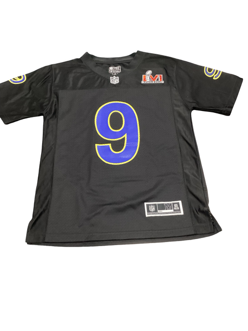 Vist Large View of Product Image Which is Used MATT STAFFORD SUPER BOWL JERSEY FB Top Youth Black MD