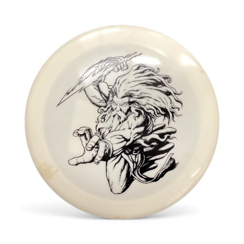 Vist Large View of Product Image Which is Used Discraft GLOW ZUES Disc Golf Driver White