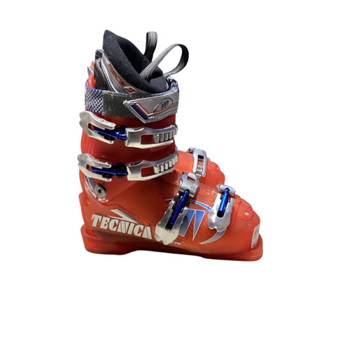 Vist Large View of Product Image Which is Used Tecnica RACE J Boys DH Ski Boot Orange 215 MP - J03