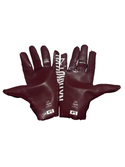 Vist Large View of Product Image Which is Used NXTREND RED  RECIEVER GLOVES FB Gloves Maroon MD