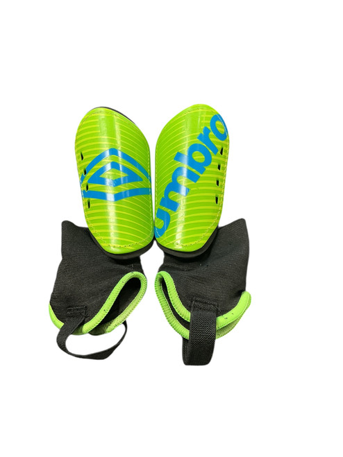 Vist Large View of Product Image Which is Used Umbro Soccer Shin Guards Youth Green MD