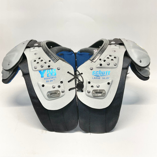 Vist Large View of Product Image Which is Used Schutt Y FLEX 4.2 FB Shoulder Pads Grey LG