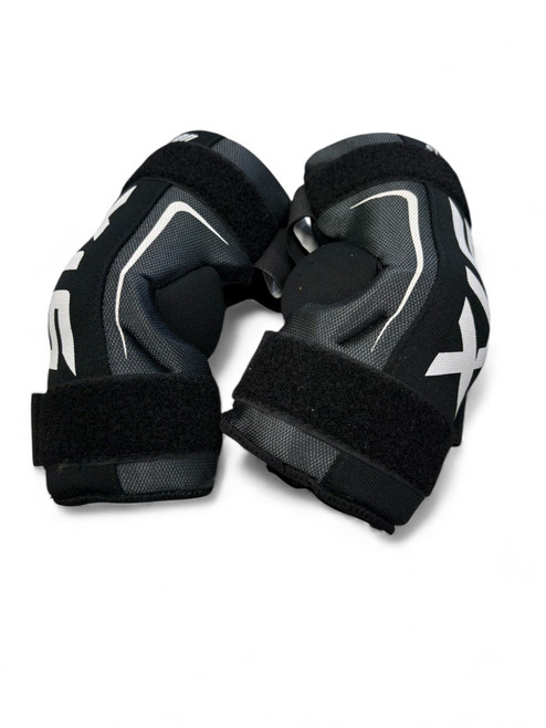 Vist Large View of Product Image Which is Used STX STALLION 50 Lacrosse Arm Pads/Guards Black SM