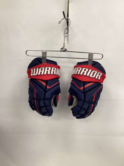 Vist Large View of Product Image Which is Used Warrior PRO Junior Gloves Red And Navy Blue 11"