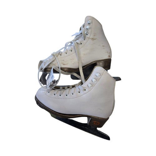 Vist Large View of Product Image Which is Used Riedell FIGURE SKATES Girls Figure Skate White Junior 01