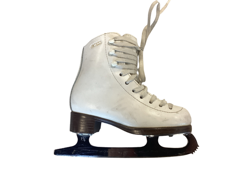 Vist Large View of Product Image Which is Used GAM FIGURE SKATES Girls Figure Skate White Youth 11.0