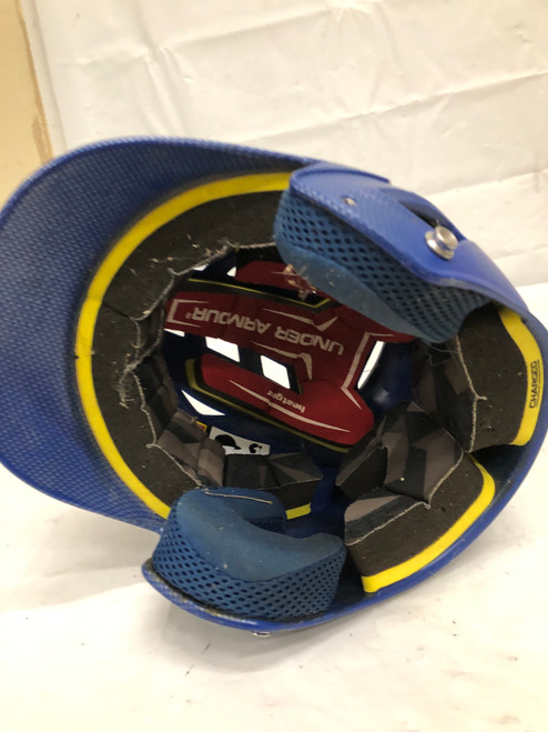 Vist Large View of Product Image Which is Used Under Armour RAC10-06-2021 Batting Helmet No Mask Royal Blue SM