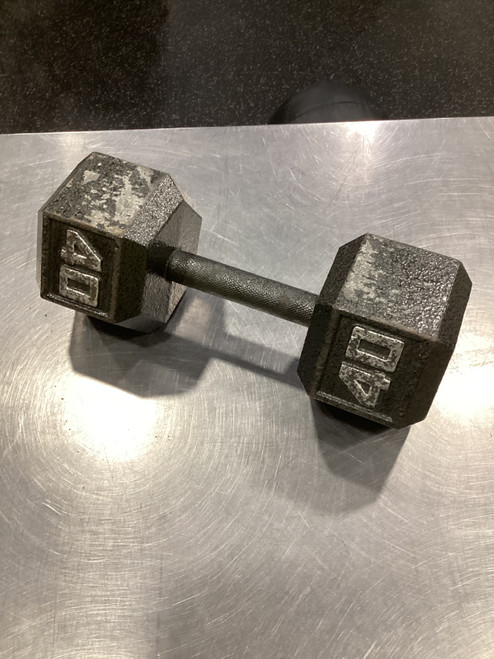Vist Large View of Product Image Which is Used Hex Dumbbell (Each) 40 lb