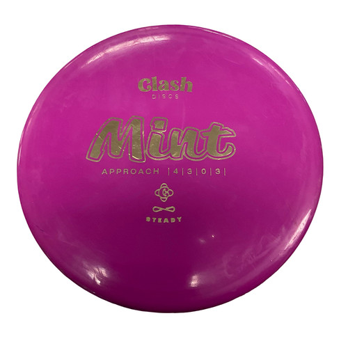 Vist Large View of Product Image Which is Used Clash Discs STEADY MINT Disc Golf Mid Range Purple
