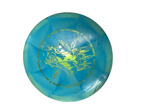 Vist Large View of Product Image Which is Used Discraft ESP VULTURE Disc Golf Driver Turquoise