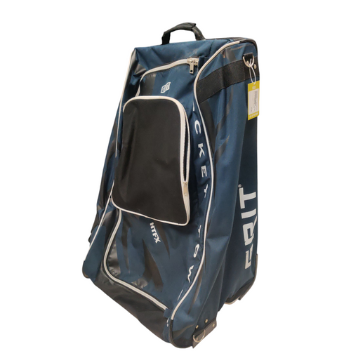 Vist Large View of Product Image Which is Used Grit Jr Hockey Wheeled Bag Navy Blue