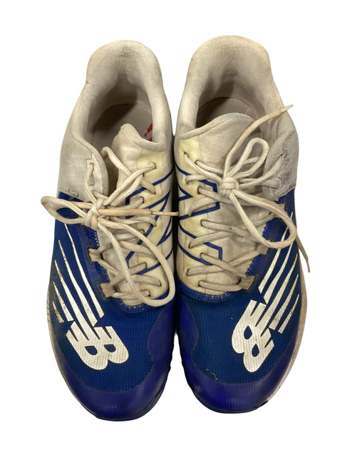 Vist Large View of Product Image Which is Used New Balance BASEBALL TURF BB/SB Cleats Navy And White Senior 10.5