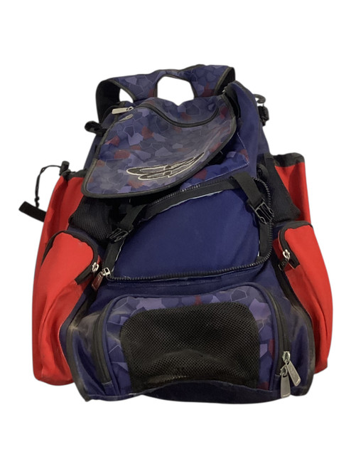 Vist Large View of Product Image Which is Used BoomBah BACKPACK BB/SB Player Carry Bag Navy Blue And Red