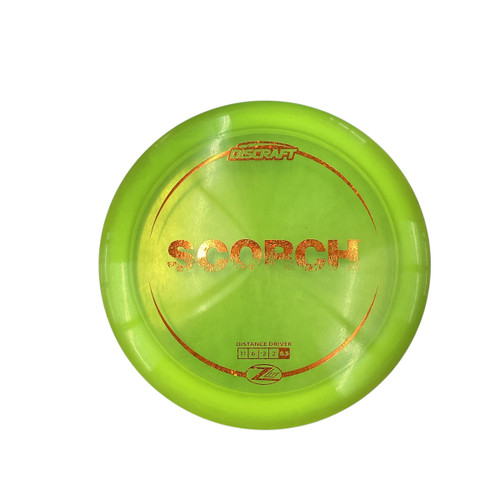 Vist Large View of Product Image Which is Used Discraft SCORCH Z LINE Disc Golf Driver Kelly green