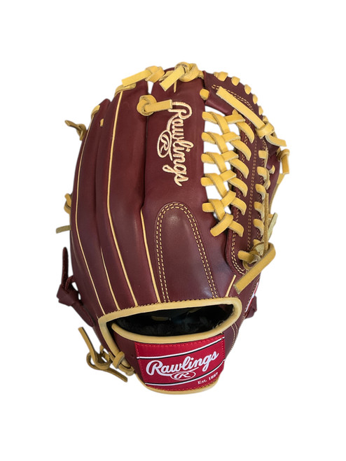 Vist Large View of Product Image Which is Used Rawlings SANDLOT BB/SB Glove RH Throw Maroon 11 3/4"