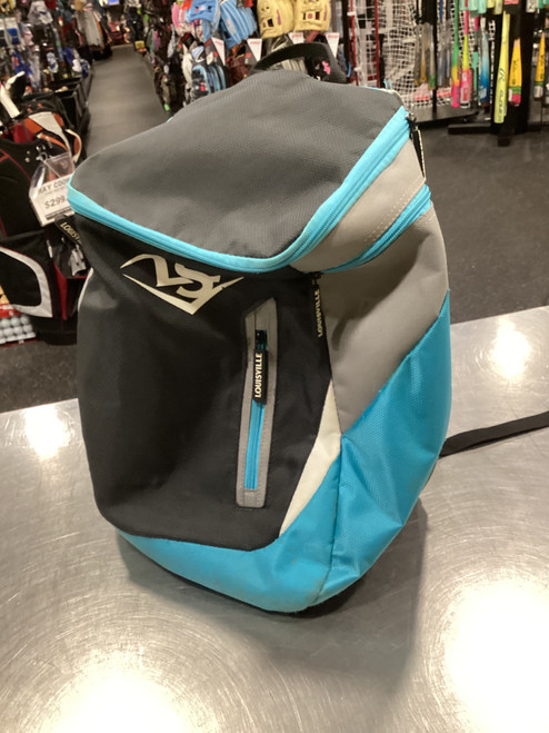 Vist Large View of Product Image Which is Used Louisville Slugger BASEBALL BAG BB/SB Player Backpack Royal Blue And Grey