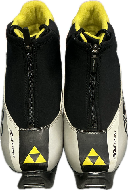 Vist Large View of Product Image Which is Used Fischer Boys SNS XC Ski Boots Neon Green JR-02