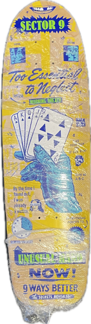 Vist Large View of Product Image Which is Used Sector 9 UNUSUAL HAND Skateboard Deck Only Yellow