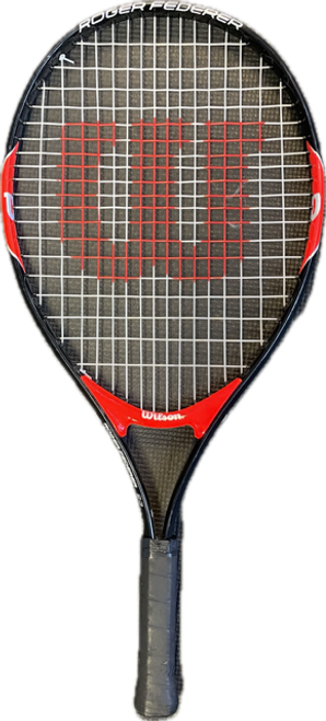 Vist Large View of Product Image Which is Used Wilson FEDERER 23 Junior Tennis Racquet Black 23"
