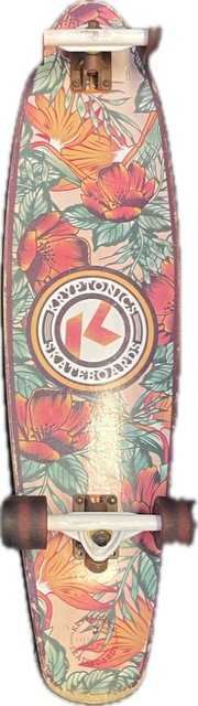 Vist Large View of Product Image Which is Used Kryptonics FLOWERS Longboard Pink Long