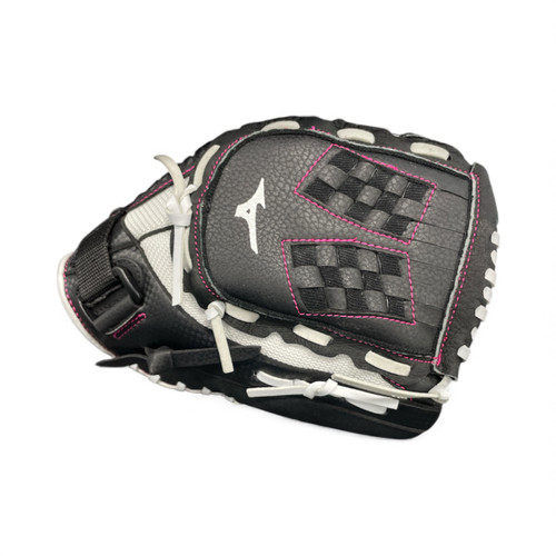 Vist Large View of Product Image Which is Used Mizuno GPP1155F3 BB/SB Glove RH Throw Black And White 11 1/2"