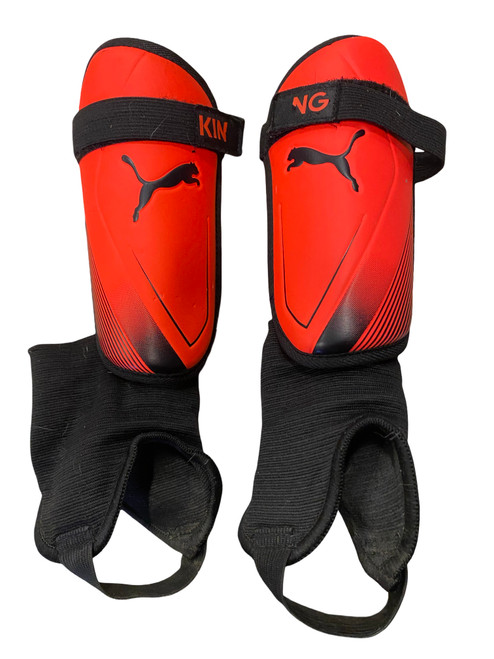 Vist Large View of Product Image Which is Used Puma Soccer Shin Guards Junior Orange SM