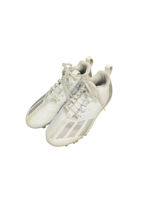 Vist Large View of Product Image Which is Used Adidas ADIZERO Jr FB Cleats White Junior 03.5