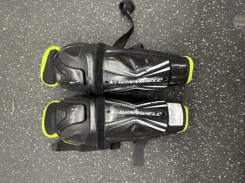 Vist Large View of Product Image Which is Used WinnWell Junior Shin Guards Black 10"