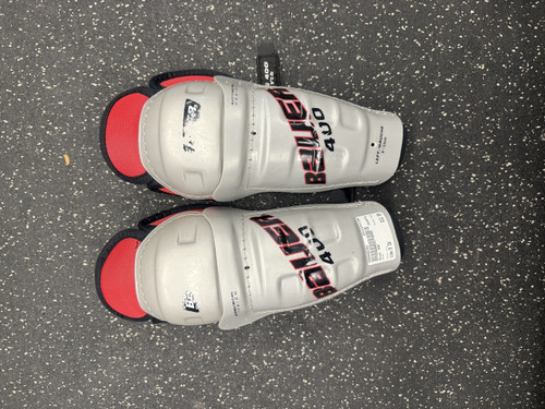 Vist Large View of Product Image Which is Used Bauer 400 Youth Shin Guards Grey 9"