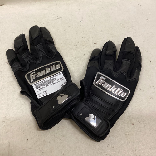 Vist Large View of Product Image Which is Used Franklin BB/SB Batting Gloves Black Senior