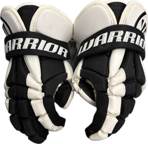 Vist Large View of Product Image Which is Used Warrior MAC D-LITE Lacrosse Gloves Mens Black 11 1/2"