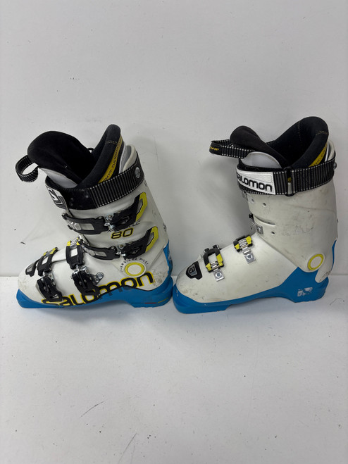 Vist Large View of Product Image Which is Used Salomon XMAX LC 80 Mens DH Ski Boot White 255 MP - M07.5 - W08.5